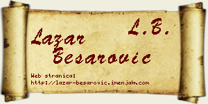 Lazar Besarović vizit kartica